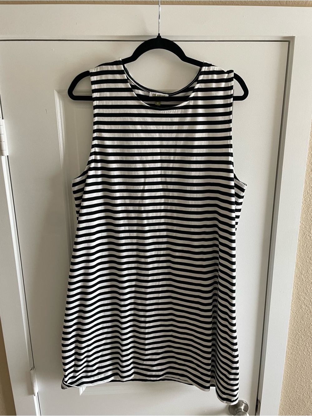 NWT Anthropologie Black and White Striped Mini Dress